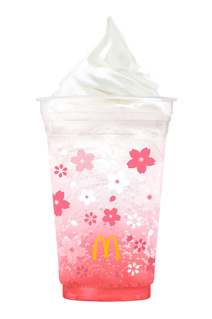 「マックフロート とちおとめ白桃」（単品 380円～/バリューセット＋70円）