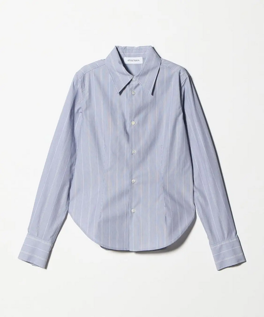 ＜ATTISESSION＞コットン ストライプ スリム シャツ ¥18,920