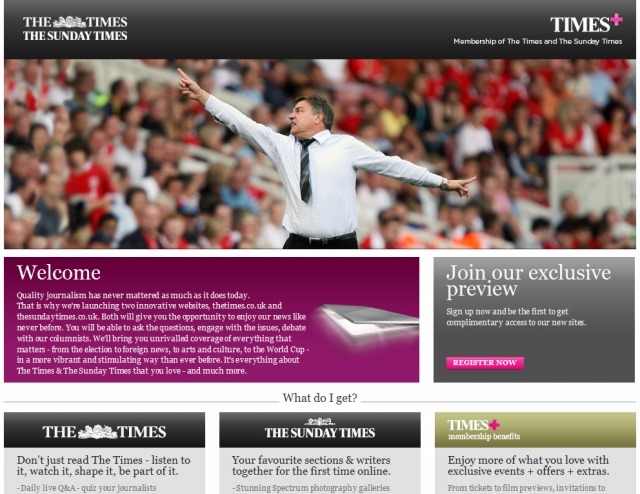 　英News Internationalは現地時間26日、The TimesとThe Sunday Times誌のWeb版を6月から有料化すると発表した。
