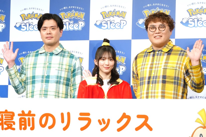 櫻坂46・森田ひかる、マユリカ・阪本と中谷【撮影：小宮山あきの】