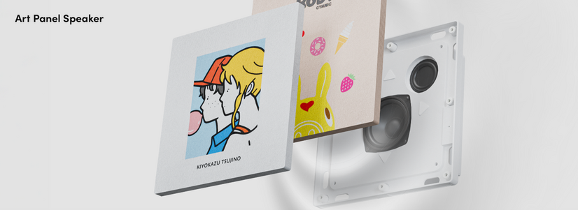 アートパネルスピーカー：・スピーカー+パネル　15,800円（税込） ・アートパネル　4,480円（税込）