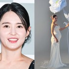 BTS・Vの写真で胎教も話題に…韓国女優、臨月の“Dライン”あらわな純白ドレス姿を公開！ 画像