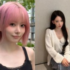 「思わず叫んだ」LE SSERAFIM・宮脇咲良、別人級の黒髪ロングにイメチェン！“女神ビジュ”で魅了 画像