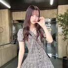 黒嵜菜々子、“あざと可愛い”チェック柄ワンピ姿が話題「スタイル抜群」「とっても似合って素敵」 画像