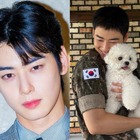 兵役中のASTRO・チャウヌ、軍服姿で見せた“デレ顔”に胸キュン…愛犬との再会SHOTが話題！ 画像