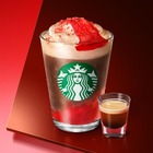 スタバ、バレンタインの新作フラペチーノ「カカオ＆ストロベリー ムース」14日より販売！ 画像