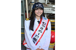 小杉怜子、海上自衛隊イベントで1日艦長に就任！幼少期からの“自衛隊愛”も披露