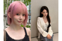 「思わず叫んだ」LE SSERAFIM・宮脇咲良、別人級の黒髪ロングにイメチェン！“女神ビジュ”で魅了 画像