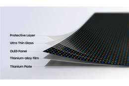 Samsung、折りたたみディスプレイ新技術「Flex Titanium」発表