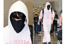 BTS・JUNG KOOK、顔を隠しても“スターオーラ”全開！W杯決勝ハーフタイムショー出演を終え帰国 画像