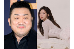 俳優マ・ドンソクの“年下妻”、ミニスカ履いて寝そべりポーズ…ギリギリ丈で美脚強調「キャー」「失神する」 画像