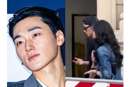 海外で女性と一緒にいる姿を撮られる…熱愛説浮上のATEEZ・サン、相手についてコメント 画像