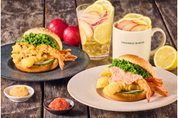 フレッシュネス、ブランド海老3尾の限定バーガー2種を21日発売