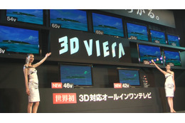 パナソニック、今後発売の42型以上に3Dを標準搭載――3D VIERA製品発表会 画像