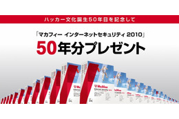 2060年まで安心？ ～ マカフィー、セキュリティソフトを50年分プレゼントするキャンペーン実施 画像