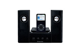 プリンストン、iPodシリーズ専用2.1chスピーカーのブラックモデル　iPod（5G）/nanoにも対応 画像