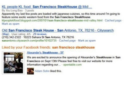 Bing×Facebook、Bingの検索結果にFacebookのソーシャルデータを反映 画像