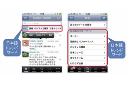 BIGLOBE、「ついっぷるfor iPhone」を提供開始…話題のキーワードを同時表示 画像