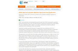 米AT&T、Qualcommの無線周波数帯を19億2500万ドルで取得 画像