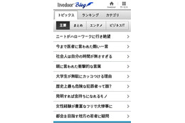 livedoor、主要サービスすべてがiPhone端末とAndroid携帯端末向けに最適化完了 画像