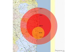 【地震】福島原発付近の風向き予報 画像