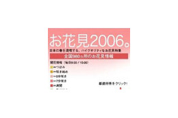 エキサイト、全国約980か所の花見情報を提供する「お花見　2006。」をスタート 画像