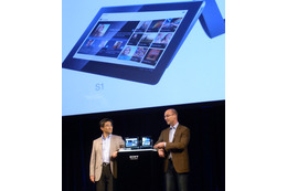 ソニー、「ソニーITモバイルミーティング」で同社初のタブレット端末を披露