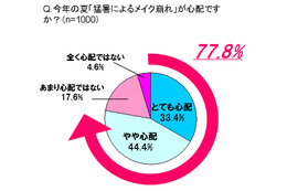 今年のキーワードは「クール美s」？……「夏のメイク」崩れ、8割の女性が猛暑で心配 画像