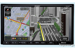 三菱電機、2DINサイズメモリーナビを発売…渋滞情報の通信取得にも対応 画像