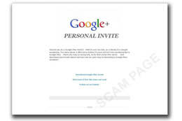 「Google+」の招待状を装った詐欺サイトを確認……トレンドマイクロ 画像