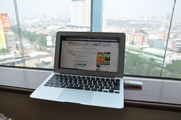 インドネシアの首都ジャカルタで回線スピードチェック 画像