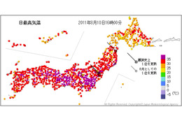 群馬県館林市で38.7度!全国150地点で35度以上を記録 画像