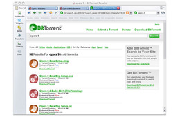 BitTorrentやウィジェットを搭載した「Opera 9」の正式版がリリース 画像