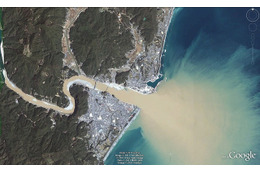 グーグル、台風の傷あと残る紀伊半島の衛星写真を公開 画像