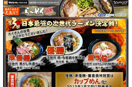 カップ麺化されるラーメンがWeb投票で決定！ 画像