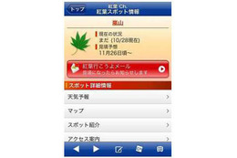 ウェザーニューズ、「紅葉ch.」をスタート! 画像