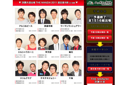 スリムクラブ、華丸・大吉、パンクブーブーなど「THE MANZAI」決勝進出15組決定! 画像