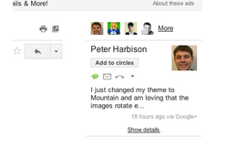 グーグルがGoogle+とGmail、Google Contactsを緊密に連携させたことを発表 画像