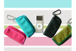 suono、カラビナ付きのカラフルな第2世代iPod nano用コットンケース 画像