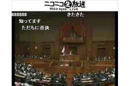 ニコニコ生放送、衆議院に続き参議院国会の中継を開始 画像