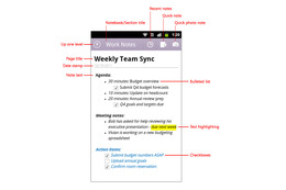 メモアプリ「OneNote」のAndroid版、マイクロソフトがリリース  画像