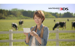 モデルの田中美保が一生懸命アヒル口に……3DS「牧場物語」CM先行公開 画像