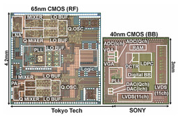 ソニーと東工大、世界最高のデータ伝送速度6.3Gb/sを実現する無線用LSIを開発 画像