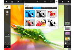 【MWC 2012(Vol.20)】iPad向けのフォトレタッチアプリ「Photoshop Touch」アドビが発表 画像