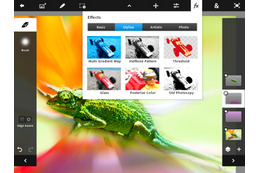【MWC 2012（Vol.20）】iPad向けのフォトレタッチアプリ「Photoshop Touch」アドビが発表 画像