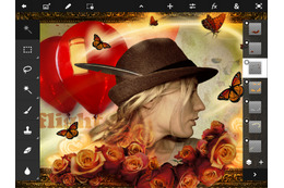 【MWC 2012（Vol.20）】iPad向けのフォトレタッチアプリ「Photoshop Touch」アドビが発表 画像