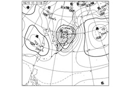 爆弾低気圧、暴風雨のピークは20時 !  通過後は冬型の気圧配置に  画像