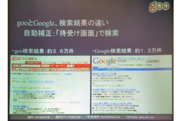 goo、検索サービスをgoogleベースにリニューアルへ。表記揺れ補正が威力を発揮 画像