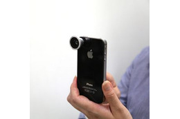 マグネットで簡単装着！ 画角180度の広範囲撮影ができるiPhone用魚眼レンズ 画像