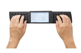 ペアリング不要で接続! 無線規格「NFC」対応のスマホ向けシリコンキーボード 画像